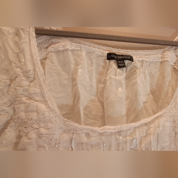 White with silver accents top. Lane Bryant size 18/20 - Picture 3 of 4